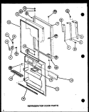 REF DOOR PARTS Diagram and Parts List for TRG20M P7859232W Amana Refrigerator