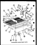 COMPRESSOR COMPARTMENTS PARTS Diagram and Parts List for TRG20M P7859232W Amana Refrigerator