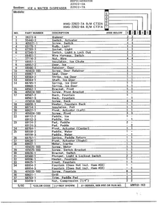 Ice & Water Dispenser Page 2 Diagram and Parts List for 22922-7A  Admiral Refrigerator