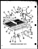 COMPRESSOR COMPARTMENT PARTS Diagram and Parts List for TM18N P1102103W Amana Refrigerator