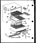 INTERIOR ACCESSORIES Diagram and Parts List for TM20N P1102106W Amana Refrigerator