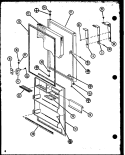 Page 2 Diagram and Parts List for TR18N P1106108W Amana Refrigerator