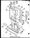 REF DOOR PARTS Diagram and Parts List for BL20J P7680818W Amana Refrigerator