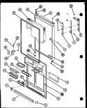 FZ DOOR Diagram and Parts List for TX18NB P1106229W Amana Refrigerator
