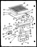 Page 21 Diagram and Parts List for TX22N P1106210W Amana Refrigerator