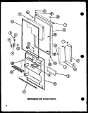 REF DOOR PARTS Diagram and Parts List for TJ18N P1102111W Amana Refrigerator