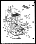INTERIOR ACCESSORIES Diagram and Parts List for TJ18N P1102111W Amana Refrigerator