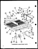 COMPRESSOR COMPARTMENT PARTS Diagram and Parts List for TJ18N P1102111W Amana Refrigerator