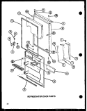 REF DOOR PARTS Diagram and Parts List for TJ20N P1102113W Amana Refrigerator