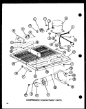 COMPRESSOR COMPARTMENT PARTS Diagram and Parts List for TJ22N P1102115W Amana Refrigerator
