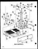 REAR COMPONENTS Diagram and Parts List for TJ22N P1102115W Amana Refrigerator