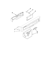 Control Panel And Latch Parts Diagram and Parts List for MDBTT53AWB2  Maytag Dishwasher