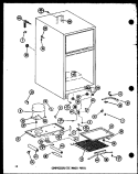 COMPRESSOR / ICE MAKER PARTS Diagram and Parts List for TM14G-L P7565817W L Amana Refrigerator