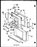 UPPER DOOR PARTS Diagram and Parts List for TM14H P7705203W Amana Refrigerator