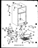 COMPRESSOR / ICE MAKER PARTS Diagram and Parts List for TM14K P7705206W Amana Refrigerator