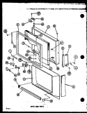 UPPER DOOR PARTS Diagram and Parts List for TM14M P7705208W Amana Refrigerator
