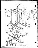 LOWER DOOR PARTS Diagram and Parts List for TM14M P7705208W Amana Refrigerator