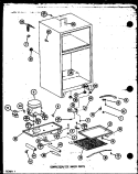 COMPRESSOR / ICE MAKER PARTS Diagram and Parts List for TM14M P7705208W Amana Refrigerator
