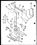 FZ DOOR Diagram and Parts List for TJ18N P1106111W Amana Refrigerator