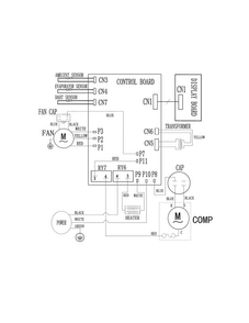 Wiring Diagram Diagram and Parts List for CAHE25ERR410A14  Crosley Air Conditioner