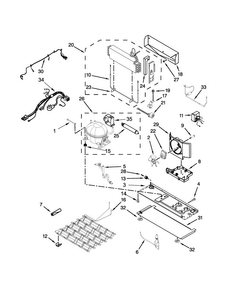 Unit Parts Diagram and Parts List for 7MF2976AEM03  Maytag Refrigerator