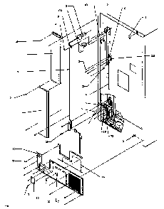Cabinet Back Diagram and Parts List for TG18R3L-P1181711WL  Amana Refrigerator