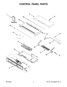 Part Location Diagram of W11418533 Whirlpool QUICK START GUIDE