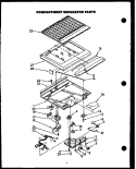 COMPARTMENT SEPARATOR PARTS Diagram and Parts List for GFS165/MN00  Caloric Refrigerator