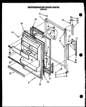 REF DOOR PARTS Diagram and Parts List for GFS185/MN10  Caloric Refrigerator