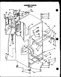 CABINET PARTS Diagram and Parts List for GFS185/MN10  Caloric Refrigerator