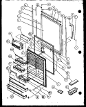REF DOOR Diagram and Parts List for TZI21Q2E P1111714W E Amana Refrigerator