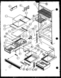 CABINET SHELVING Diagram and Parts List for TZI21Q2E P1111714W E Amana Refrigerator