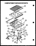 COMPARTMENT SEPARATOR PARTS Diagram and Parts List for GFS209-1L00 GFS20901L00 Caloric Refrigerator