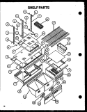 SHELF PARTS Diagram and Parts List for GFS209-1L00 GFS20901L00 Caloric Refrigerator