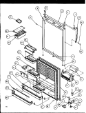 REF DOOR Diagram and Parts List for TZ19RW P1158503W W Amana Refrigerator