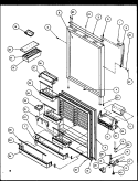 REF DOOR Diagram and Parts List for TZI22RE P1168007W E Amana Refrigerator