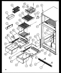 CABINET SHELVING Diagram and Parts List for TZI21RE P1168005W E Amana Refrigerator