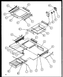 CABINET SHELVING Diagram and Parts List for TG18RBW P1158303W W Amana Refrigerator