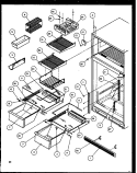 CABINET SHELVING Diagram and Parts List for TZI22RE P1168007W E Amana Refrigerator