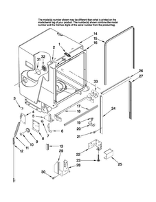 Tub And Frame Parts Diagram and Parts List for MDB7851AWB1  Maytag Dishwasher