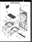 CABINET SHELVING Diagram and Parts List for TA18R2W P1158306W W Amana Refrigerator