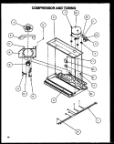 COMPRESSOR AND TUBING Diagram and Parts List for TA18R2W P1158306W W Amana Refrigerator