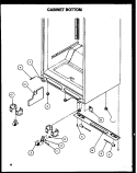 CABINET BOTTOM Diagram and Parts List for TA18R2W P1158306W W Amana Refrigerator
