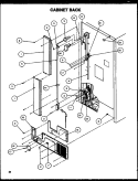 CABINET BACK Diagram and Parts List for TA18R2W P1158306W W Amana Refrigerator
