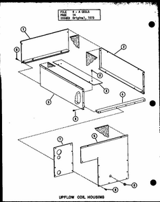 Uplow Coil Housing (d54921-16/p54921-16c) (d54921-20/p54921-20c) (d54921-21/p54921-21c) (d54921-24/p54921-24c) (d54921-28/p54921-28c) Diagram and Parts List for D54927-21 P54927-21C Amana Air Conditioner