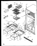 Page 10 Diagram and Parts List for TX21RE P1157605W E Amana Refrigerator