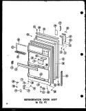 REF DOOR ASSY 16 CU. FT. Diagram and Parts List for T16J P6017801W Amana Refrigerator