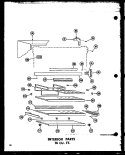 INTERIOR PARTS 16 CU. FT. Diagram and Parts List for T16J P6017801W Amana Refrigerator