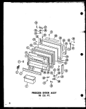 FZ DOOR ASSY 18 CU. FT. Diagram and Parts List for TC18J-AG P6017804W G Amana Refrigerator