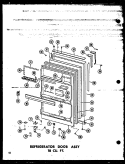 Part Location Diagram of D7057718 Whirlpool OUTER DOOR SHELL, REFRIG, AUTU